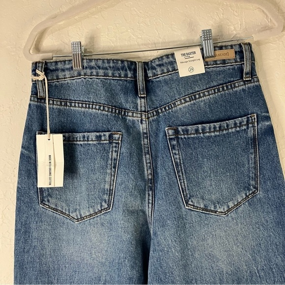 Blank NYC The Baxter Ribcage Straight Leg Jeans in Distressed Wild Flower - Picture 9 of 11